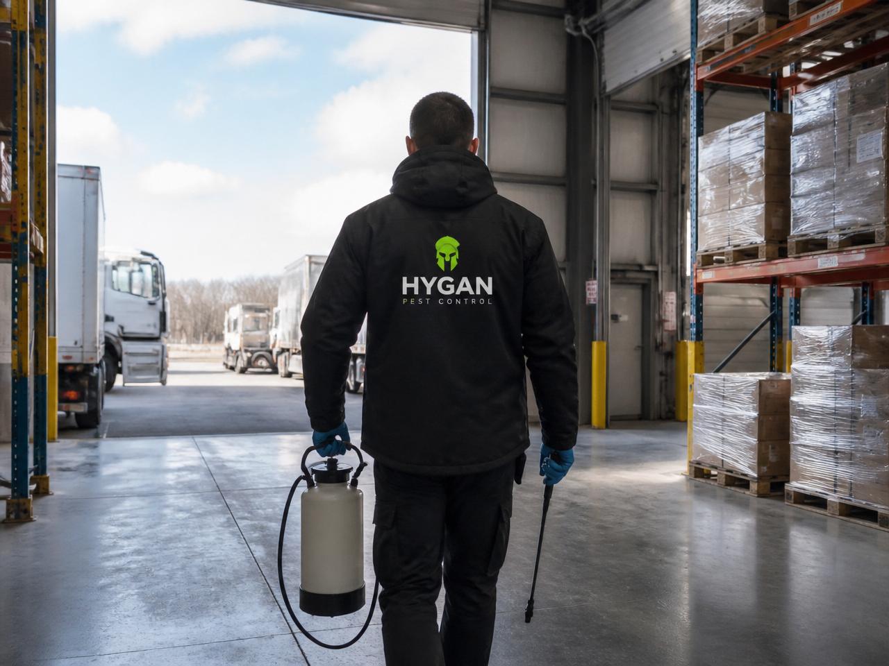 HYGAN Techniker im Einsatz an der Verladerampe
